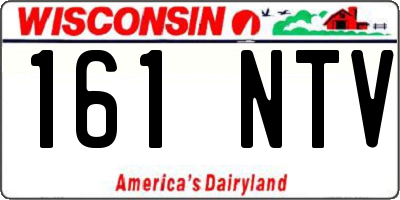 WI license plate 161NTV
