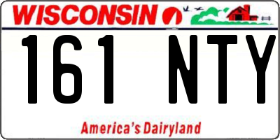 WI license plate 161NTY