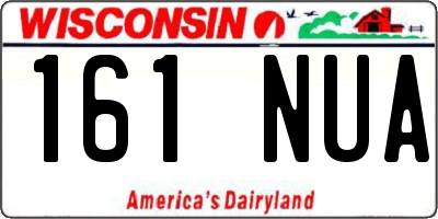 WI license plate 161NUA