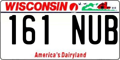 WI license plate 161NUB