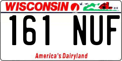WI license plate 161NUF