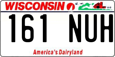 WI license plate 161NUH