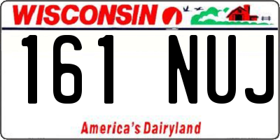 WI license plate 161NUJ