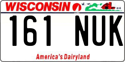 WI license plate 161NUK