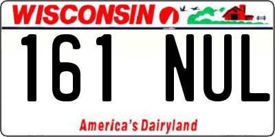 WI license plate 161NUL