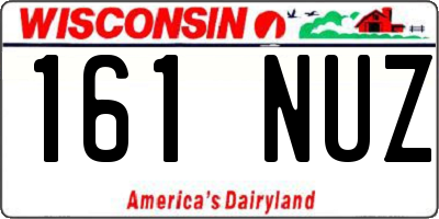 WI license plate 161NUZ