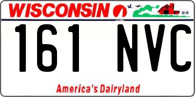 WI license plate 161NVC