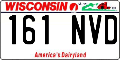 WI license plate 161NVD