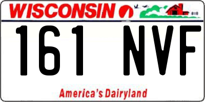WI license plate 161NVF