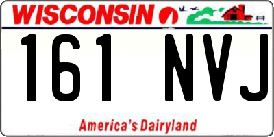 WI license plate 161NVJ