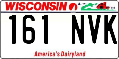 WI license plate 161NVK