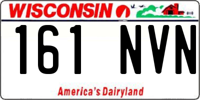 WI license plate 161NVN