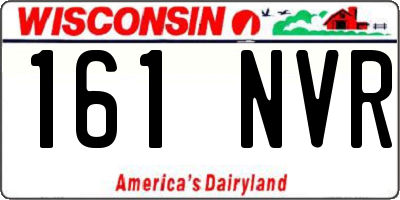 WI license plate 161NVR