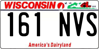 WI license plate 161NVS
