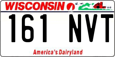WI license plate 161NVT