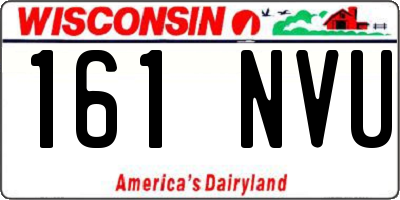 WI license plate 161NVU
