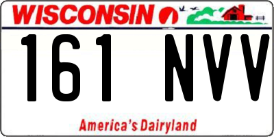 WI license plate 161NVV