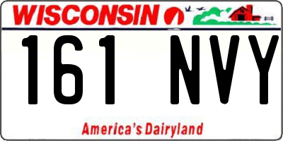 WI license plate 161NVY