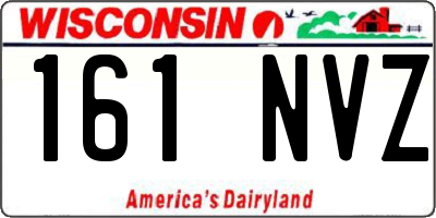 WI license plate 161NVZ
