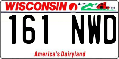 WI license plate 161NWD