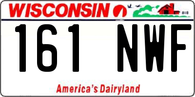 WI license plate 161NWF