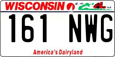 WI license plate 161NWG