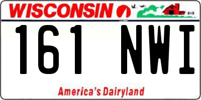 WI license plate 161NWI