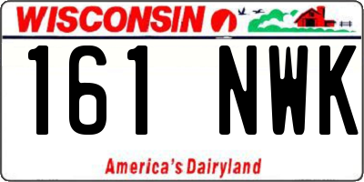 WI license plate 161NWK