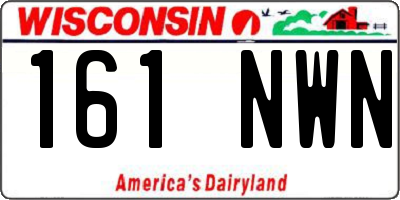 WI license plate 161NWN