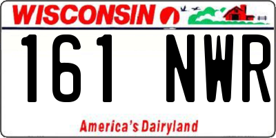 WI license plate 161NWR