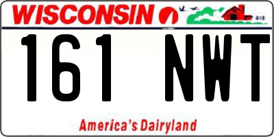 WI license plate 161NWT