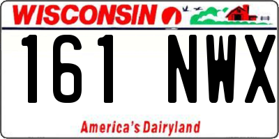 WI license plate 161NWX