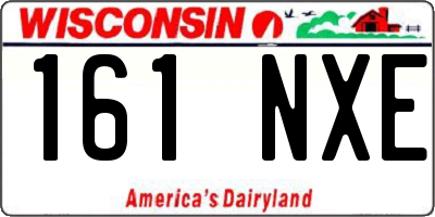 WI license plate 161NXE