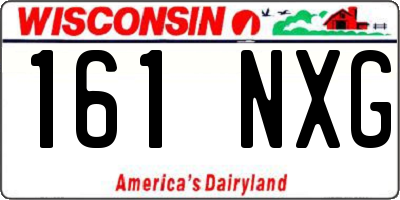 WI license plate 161NXG