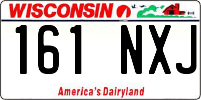 WI license plate 161NXJ