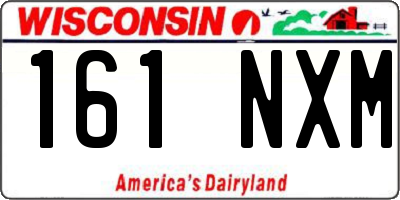 WI license plate 161NXM