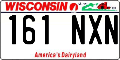 WI license plate 161NXN