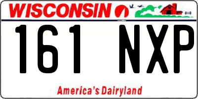 WI license plate 161NXP