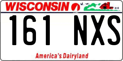 WI license plate 161NXS