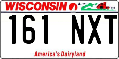 WI license plate 161NXT