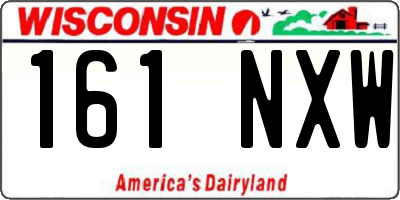 WI license plate 161NXW