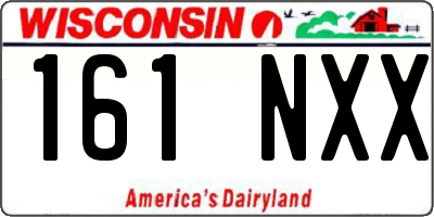 WI license plate 161NXX
