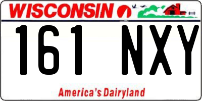 WI license plate 161NXY