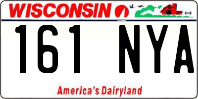 WI license plate 161NYA