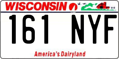 WI license plate 161NYF