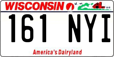 WI license plate 161NYI