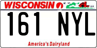 WI license plate 161NYL