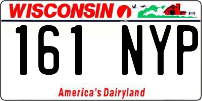 WI license plate 161NYP
