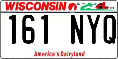WI license plate 161NYQ