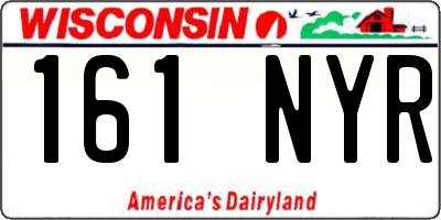 WI license plate 161NYR